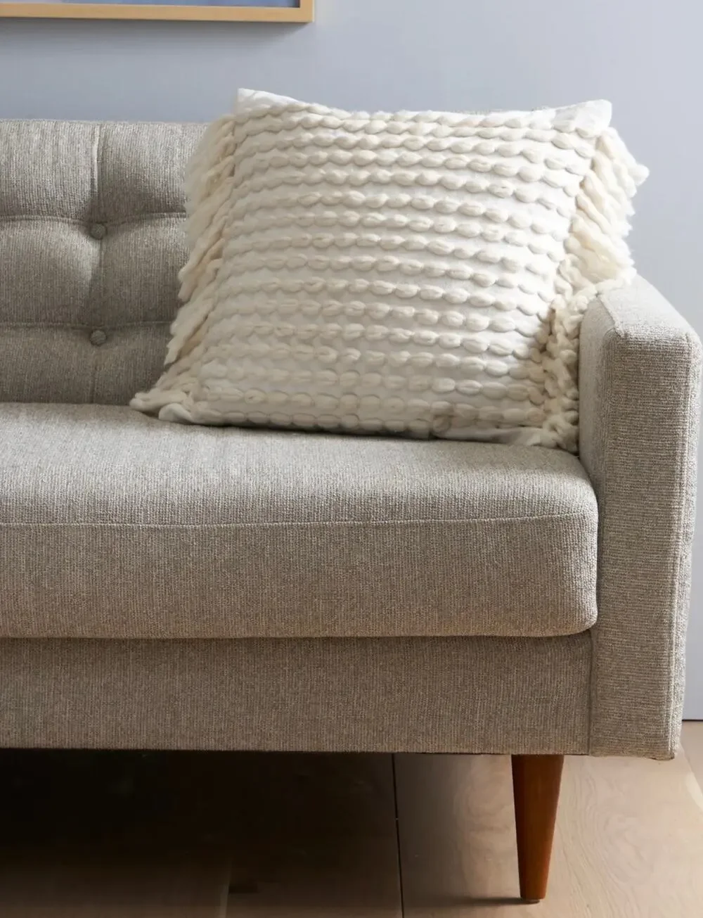 Quince - Dana Wool Fringe Pillow Cover - Ivory - 20x20